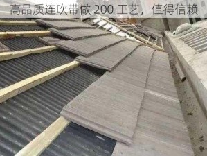 高品质连吹带做 200 工艺，值得信赖