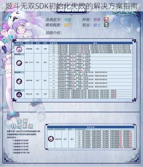 姬斗无双SDK初始化失败的解决方案指南