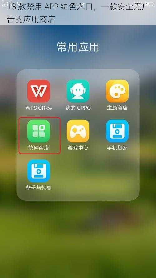 18 款禁用 APP 绿色入口，一款安全无广告的应用商店