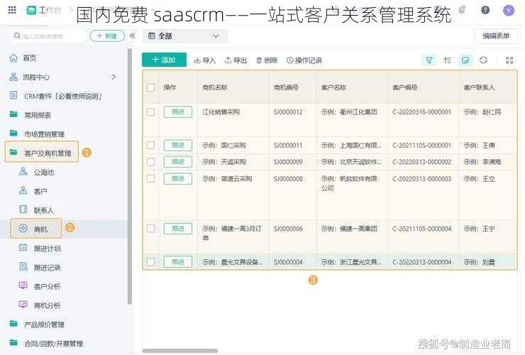 国内免费 saascrm——一站式客户关系管理系统